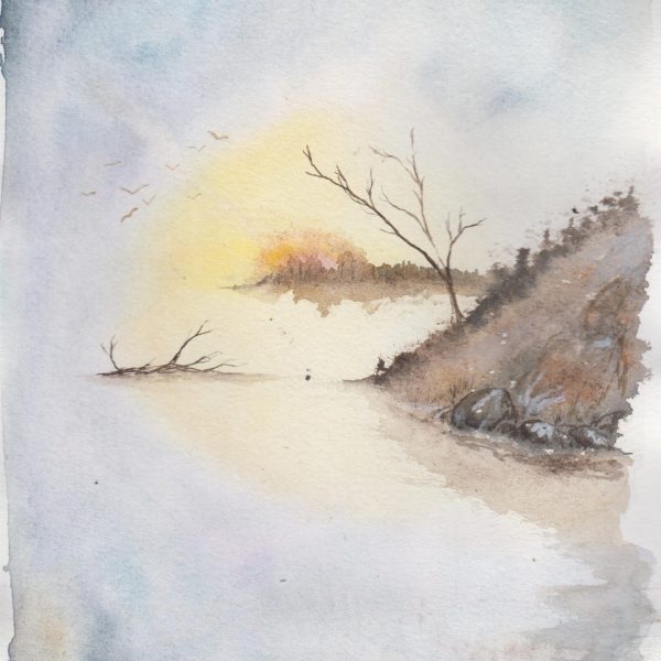 Akwarela - Słońce