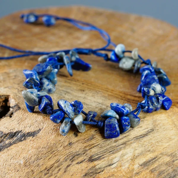 Bransoletka z lapisu lazuli - KWIAT INTUICJI