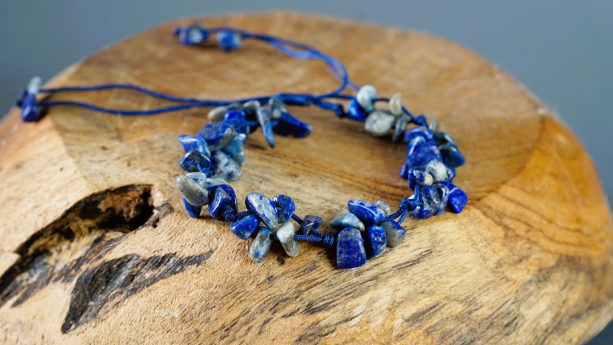 Bransoletka z lapisu lazuli - KWIAT INTUICJI